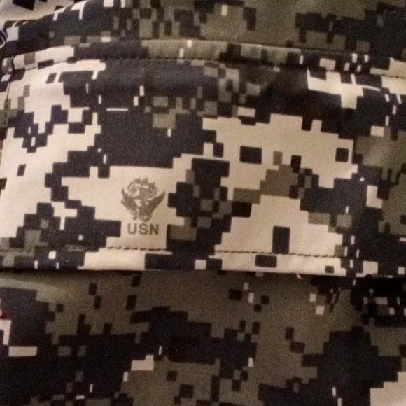 GORE-TEX US NAVY BLUE CAMO COAT LIKE BRAND NEW MENS LG - Picture 4 of 11